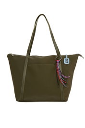 Zoozie Bags Bolso Tote de Satén Caqui Maxi